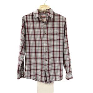 🍒 2/$20 🍒 Men's Small Plaid Long Sleeve Button-Up Shirt